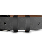 HLY WTR Heritage Crest Onyx Leather Belt